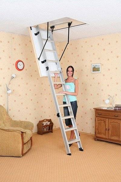 Алюминиевая чердачная лестница Alu-Profi Алюминиевая чердачная лестница Alu-Profi