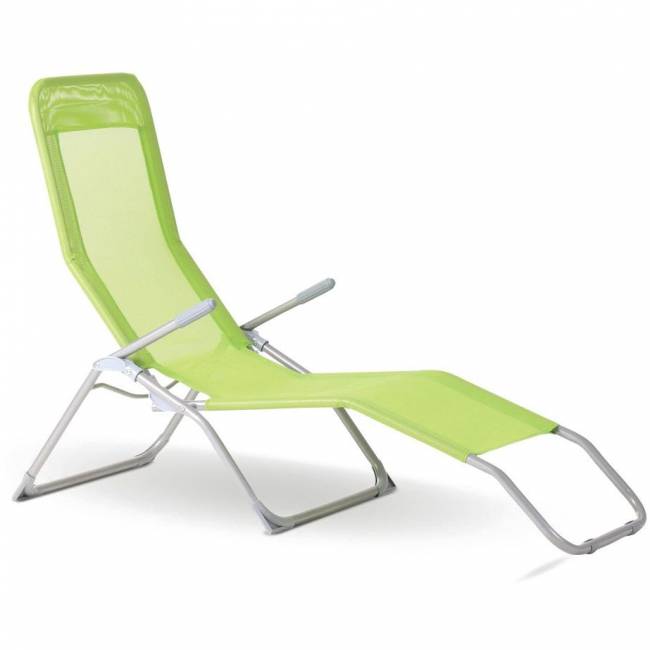 Шезлонг складной CК-112, салатовый