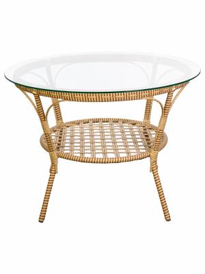 Стол Java (Ява) из искусственного ротанга, слоновая кость