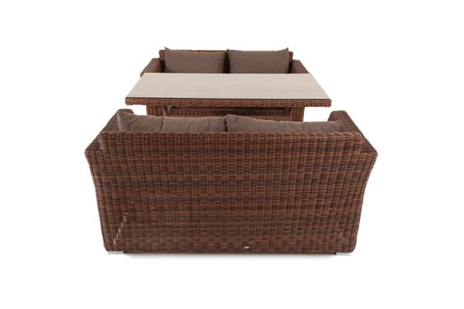 "Мокко" обеденная группа плетеная из ротанга, цвет коричневый