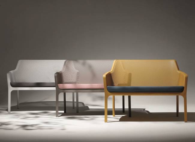 Диван пластиковый Net Bench тортора 1160х700х860 мм