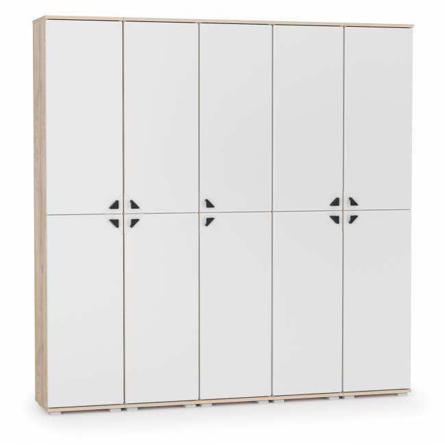 Глухие шкафы Бостон № 50 цвет дуб эндгрейн элегантный/фасады МДФ милк рикамо софт