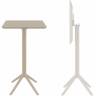 Стол пластиковый барный складной Sky Folding Bar Table 60 бежевый 600х600х1080 мм