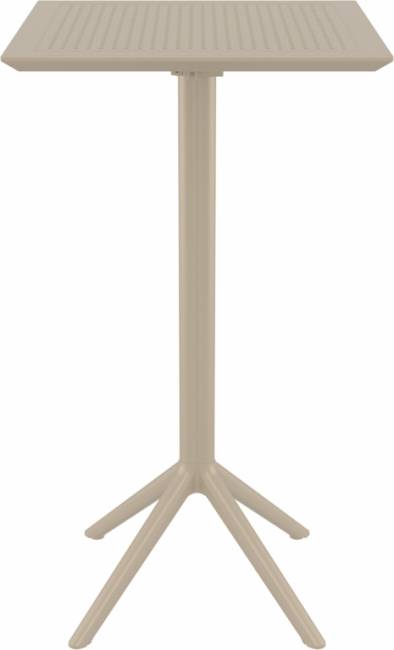 Стол пластиковый барный складной Sky Folding Bar Table 60 бежевый 600х600х1080 мм