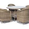 "Равенна" обеденная группа плетеная, цвет соломенный "Равенна" обеденная группа плетеная, цвет соломенный