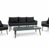 Комплект плетеной мебели MOKKA РИМИНИ / RIMINI (стол кофейный, 2 кресла, диван 3 х-местный)