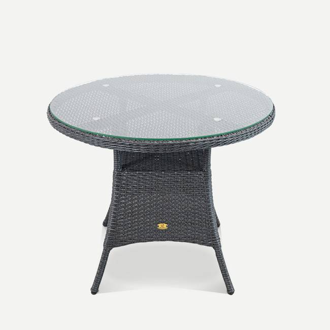 Стол Kipr D940 СТ (с упаковкой) Чёрный металлик, RAL 9005, CT.Прозрачное