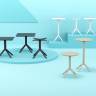 Стол пластиковый Sky Table 70 черный 700х700х740 мм