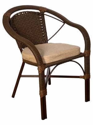 Кресло Denver (Денвер) из искусственного ротанга, орех