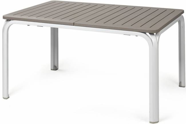 Стол пластиковый раздвижной Alloro 140 Extensible белый, тортора 1400-2100х1000х730 мм