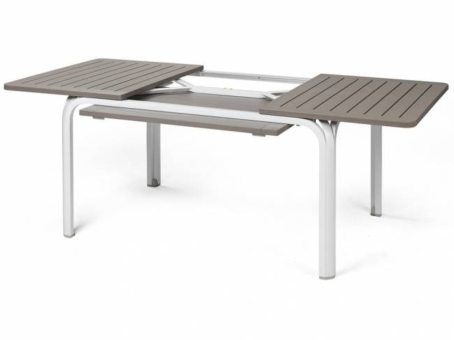 Стол пластиковый раздвижной Alloro 140 Extensible белый, тортора 1400-2100х1000х730 мм