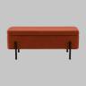 Банкетка Болейн с ящиком велюр терракотовый черные ножки
