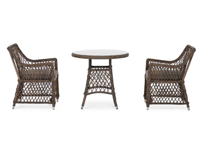 "Эспрессо - 80 L" обеденная группа плетеная, цвет коричневый