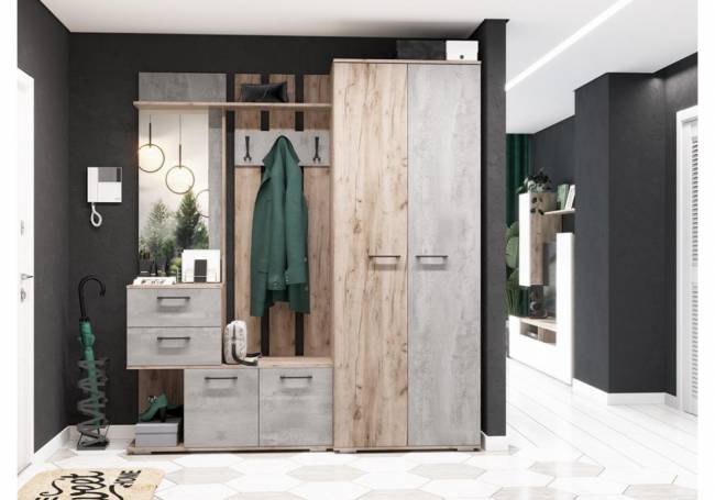 Вальс ВШ-1 дуб крафт серый / бетонный камень