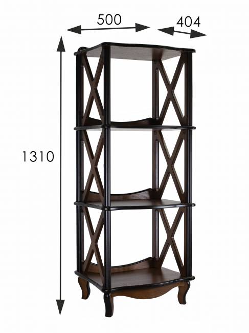 Этажерка-стеллаж Джульетта 3 уровня, орех Л