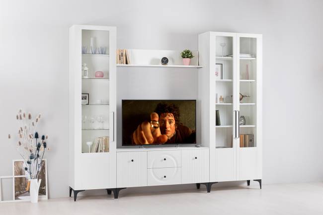 Шкаф Валенсия 13.217 цвет белый шагрень Шкаф Валенсия 13.217 цвет белый шагрень