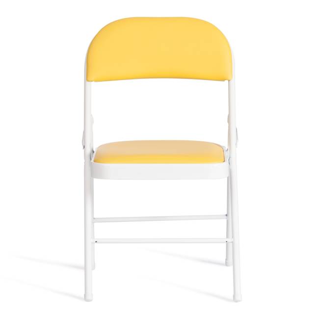 Стул складной Фолдер/Folder (мод.3022G) каркас: металл, сиденье/спинка: экокожа, 46.5х47.5х79см, желтый/белый (Комплект из 6 шт.) желтый, белый каркас: металл, сиденье/спинка: экокожа Стул складной Фолдер/Folder (мод.3022G) каркас: металл, сиденье/спинка: экокожа, 46.5х47.5х79см, желтый/белый (Комплект из 6 шт.) желтый, белый каркас: металл, сиденье/спинка: экокожа
