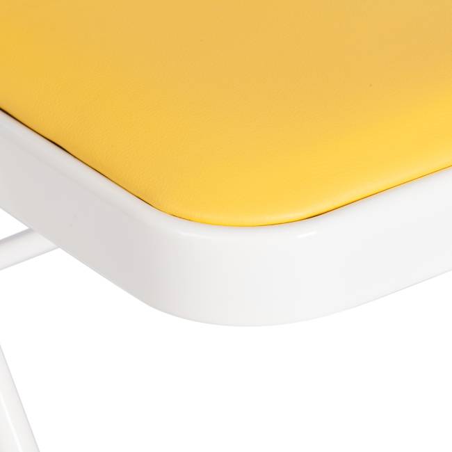 Стул складной Фолдер/Folder (мод.3022G) каркас: металл, сиденье/спинка: экокожа, 46.5х47.5х79см, желтый/белый (Комплект из 6 шт.) желтый, белый каркас: металл, сиденье/спинка: экокожа Стул складной Фолдер/Folder (мод.3022G) каркас: металл, сиденье/спинка: экокожа, 46.5х47.5х79см, желтый/белый (Комплект из 6 шт.) желтый, белый каркас: металл, сиденье/спинка: экокожа
