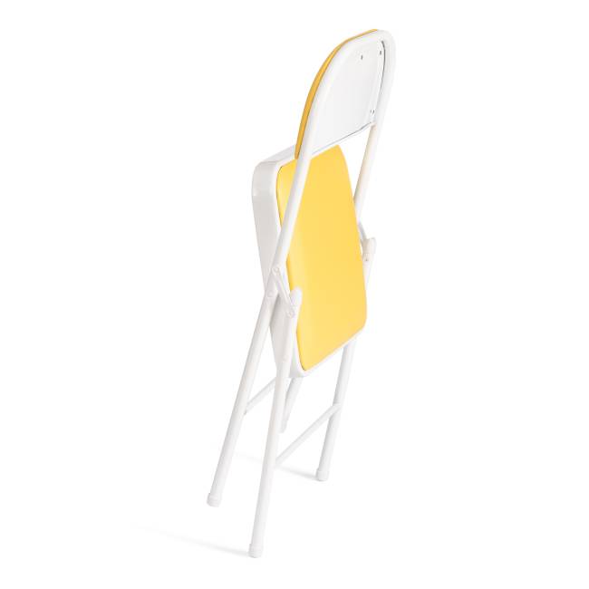 Стул складной Фолдер/Folder (мод.3022G) каркас: металл, сиденье/спинка: экокожа, 46.5х47.5х79см, желтый/белый (Комплект из 6 шт.) желтый, белый каркас: металл, сиденье/спинка: экокожа Стул складной Фолдер/Folder (мод.3022G) каркас: металл, сиденье/спинка: экокожа, 46.5х47.5х79см, желтый/белый (Комплект из 6 шт.) желтый, белый каркас: металл, сиденье/спинка: экокожа