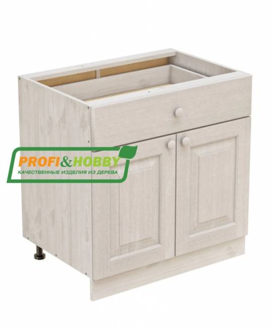 Тумба 2 двери, 1 ящик 800 х 560 х 720 сосна, без покраски