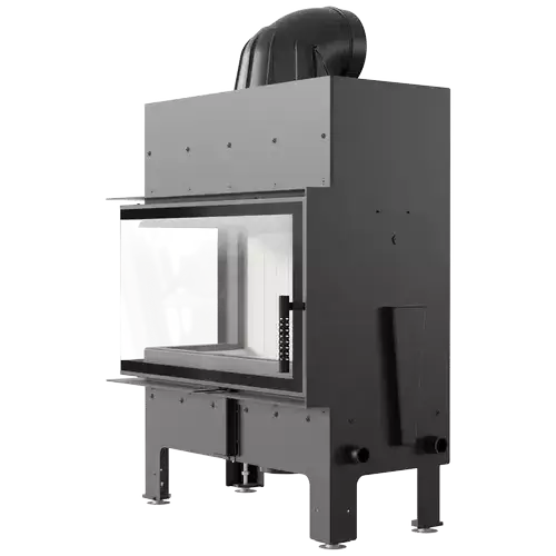 Каминная Kratki PRO FLOKI/M/L угловое стекло слева