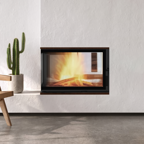 Каминная Kratki PRO FLOKI/M/L угловое стекло слева