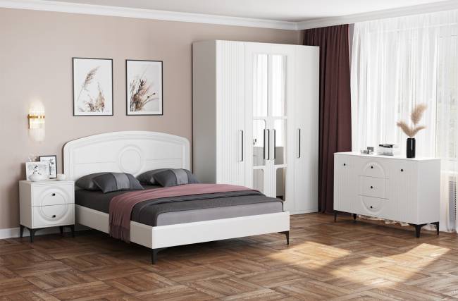 Комод Валенсия 13.309 цвет белый шагрень