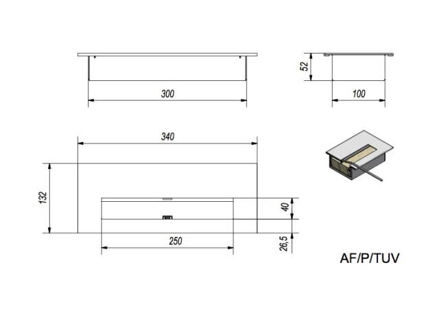 Биокамин Kratki BRAVO TUV медь, золото, черный, сатин