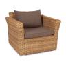 "Капучино" кресло из искусственного ротанга, цвет соломенный