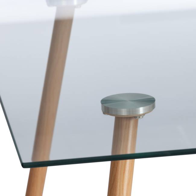 Стол София/Sophia (мод.5003) металл/стекло 8мм, бук/прозрачный, 110х80х75см бук/прозрачный металл/стекло (8мм)