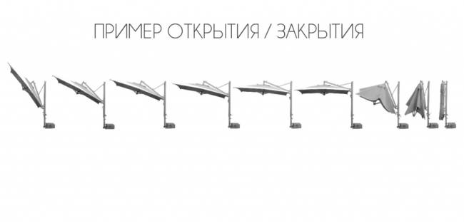Зонт профессиональный 4х4 м Galileo Maxi Starwhite белый, слоновая кость 4000х4000 мм