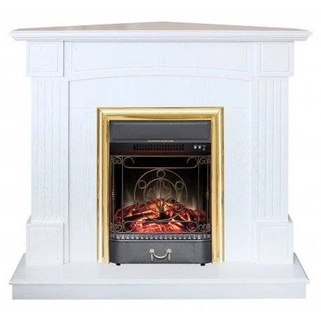 Электрокамин ANDREA Corner WT с Majestic Lux S/Fobos Lux S BL