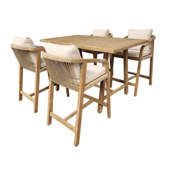 Комплект барной мебели Rimini натуральный, бежевый Комплект барной мебели Rimini натуральный, бежевый