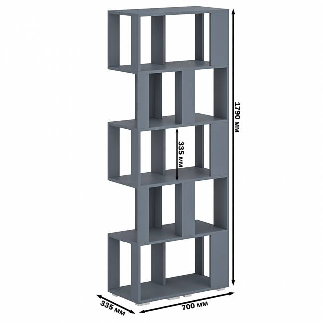 Комплект их 2-х стеллажей цвет графит