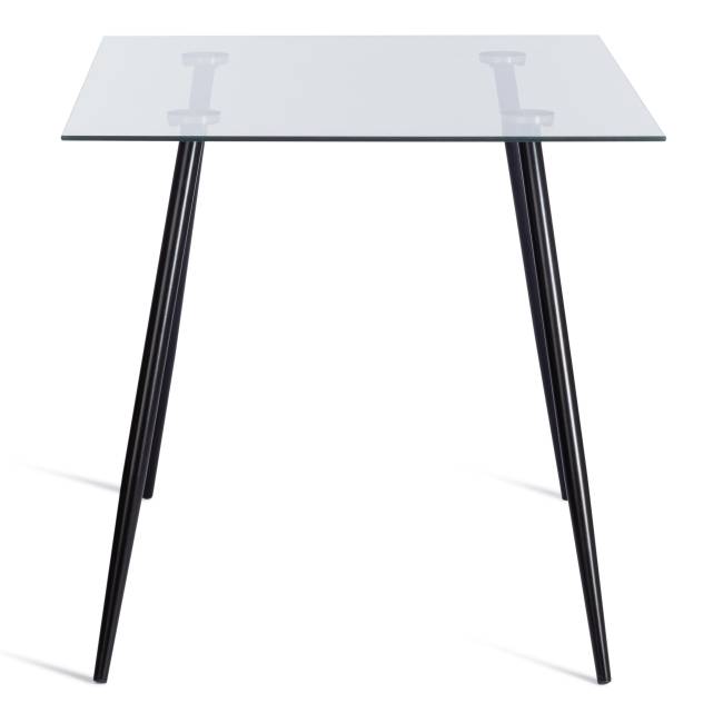 Стол София/Sophia (мод.5003) металл/стекло 8мм, черный/прозрачный, 110х80х75см черный / прозрачный металл/стекло (8мм)