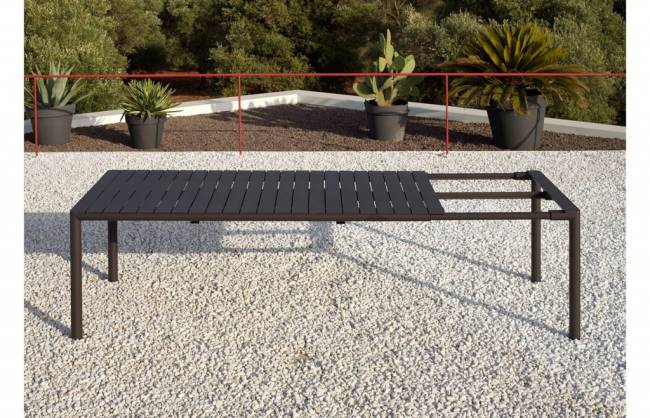 Стол пластиковый раздвижной Tevere 210 антрацит 2110-2750х1000х765 мм