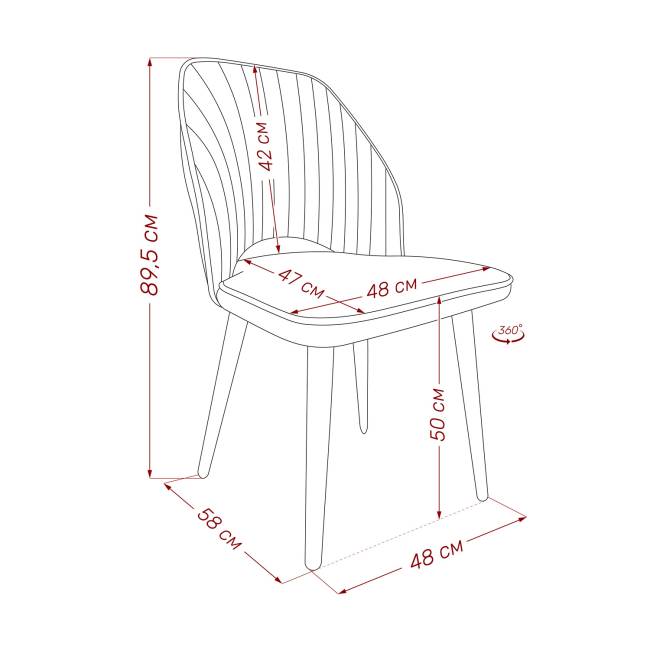 Стул Leset Арман 360 (поворотный механизм) Океан Белый