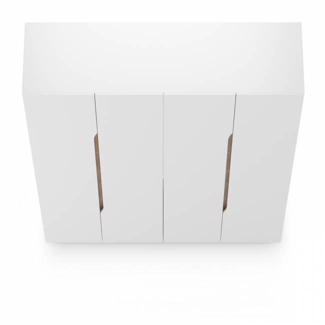 Два шкафа двустворчатых Муссон цвет белый/дуб эндгрейн элегантный