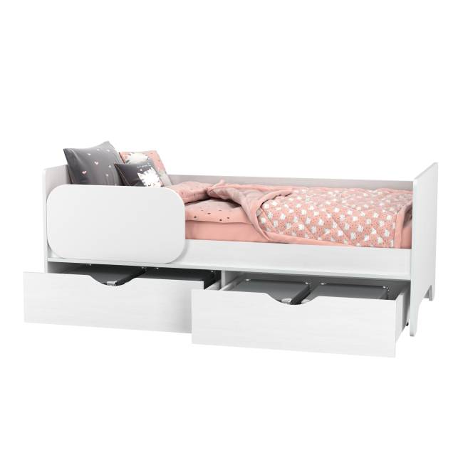 Кровать с ящиками Уна 11.22 цвет белый
