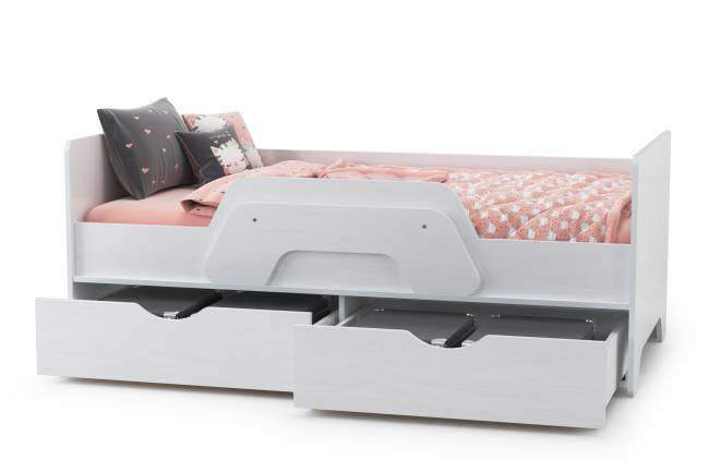 Кровать с ящиками Уна 11.22 цвет белый
