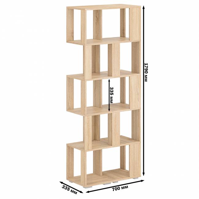 Комплект их 2-х стеллажей цвет дуб сонома