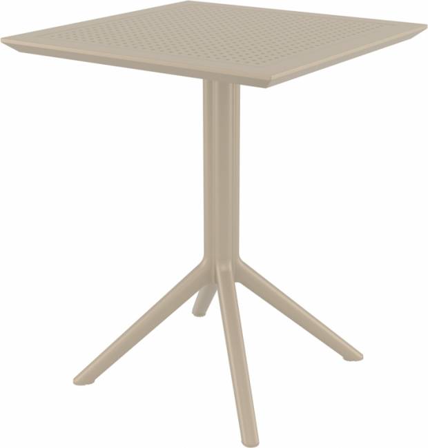 Стол пластиковый складной Sky Folding Table 60 бежевый 600х600х740 мм Стол пластиковый складной Sky Folding Table 60 бежевый 600х600х740 мм