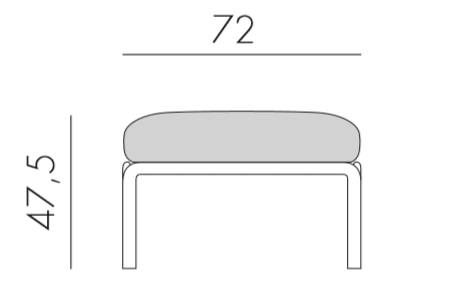 Пуф пластиковый с подушкой Komodo Pouf тортора, розовый 700х700х490 мм