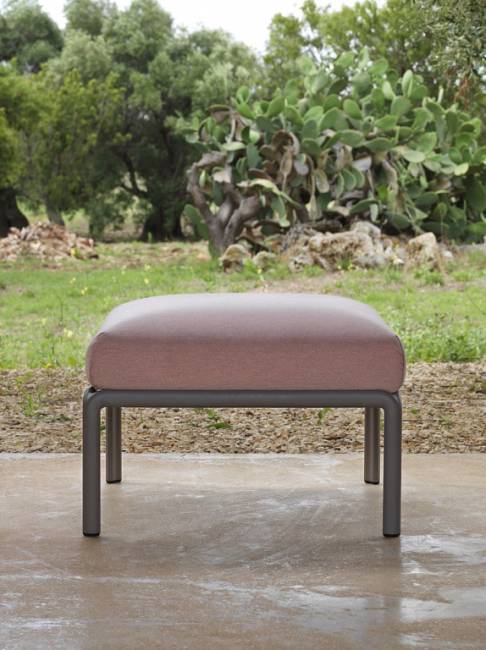 Пуф пластиковый с подушкой Komodo Pouf тортора, розовый 700х700х490 мм