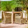 "Латте" плетеное кресло из искусственного ротанга, цвет соломенный