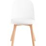 Стул Fog с подушкой белый деревянные ножки