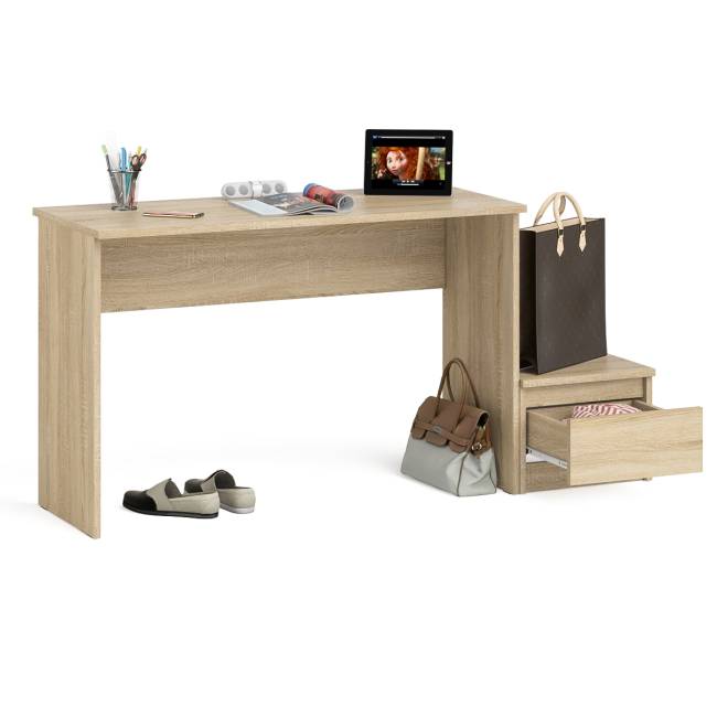 Стол письменный Мори с тумбой ТМП400.1 цвет дуб сонома