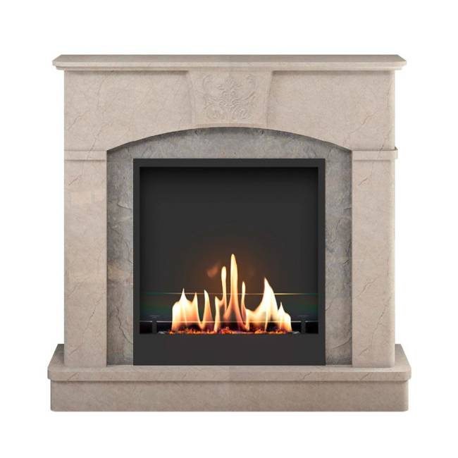 Биокамин в мраморном портале SteelHeat Praga M (Стекло)