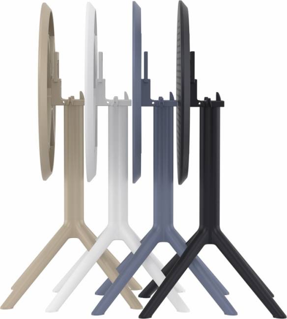 Стол пластиковый складной Sky Folding Table Ø60 темно-серый Ø600х740 мм