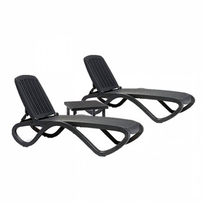 Столик пластиковый для лежака Rodi антрацит 460х460х400 мм Столик пластиковый для лежака Rodi антрацит 460х460х400 мм